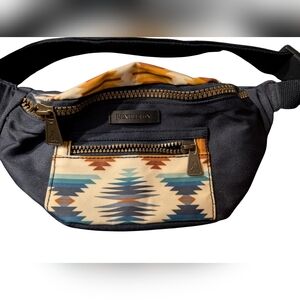 Pendleton Smith Rock Waist Pack  Navy/Gold Geometric Belt Bag Southwestern Aztec